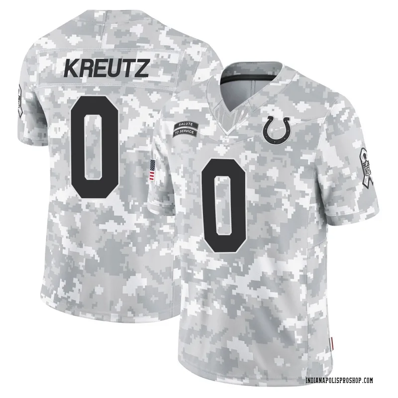 Arctic Camo Men's Josh Kreutz Indianapolis Colts Limited 2024 Salute to Service Jersey