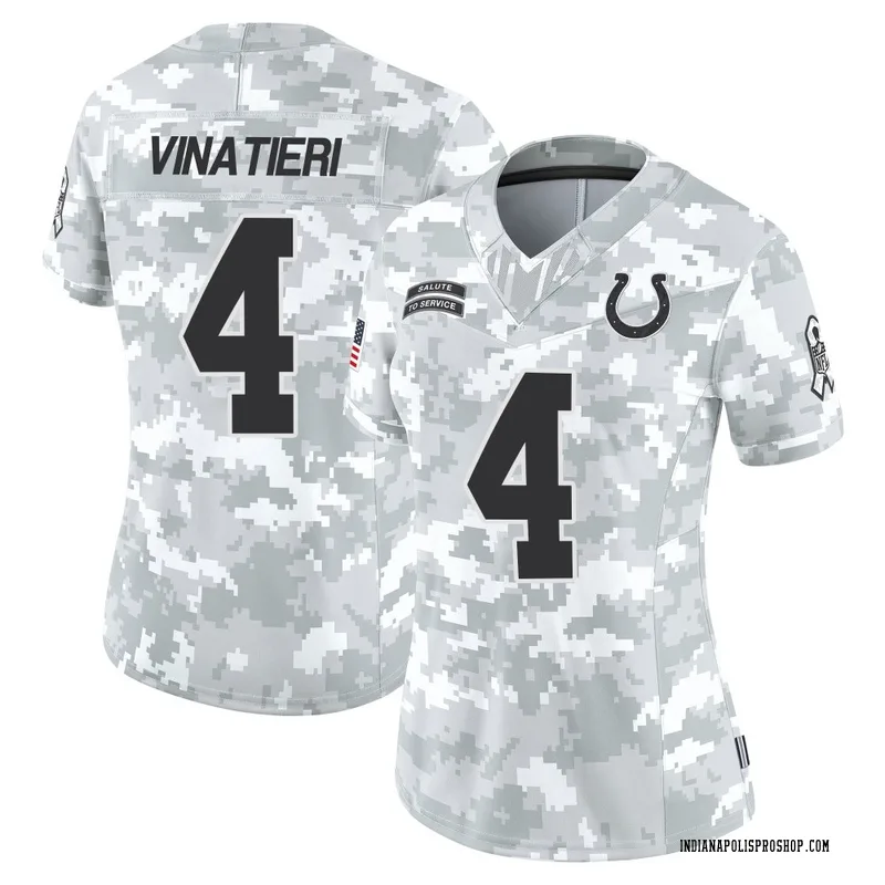 Arctic Camo Women's Adam Vinatieri Indianapolis Colts Limited 2024 Salute to Service Jersey