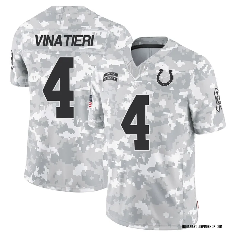 Arctic Camo Youth Adam Vinatieri Indianapolis Colts Limited 2024 Salute to Service Jersey