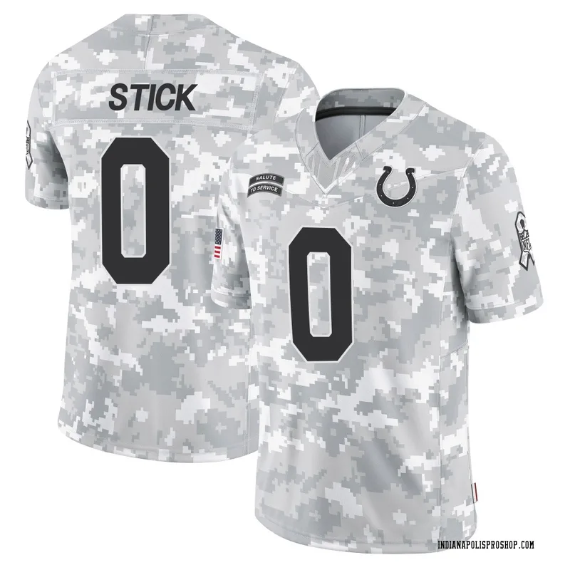 Arctic Camo Youth Easton Stick Indianapolis Colts Limited 2024 Salute to Service Jersey
