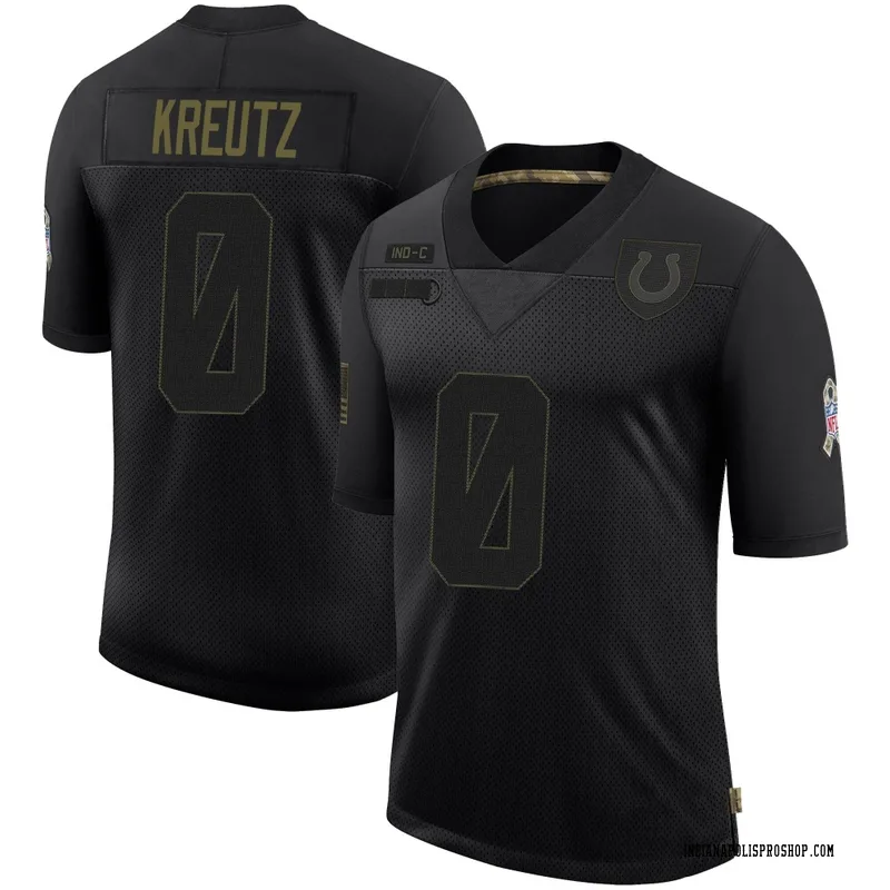 Black Men's Josh Kreutz Indianapolis Colts Limited 2020 Salute To Service Jersey