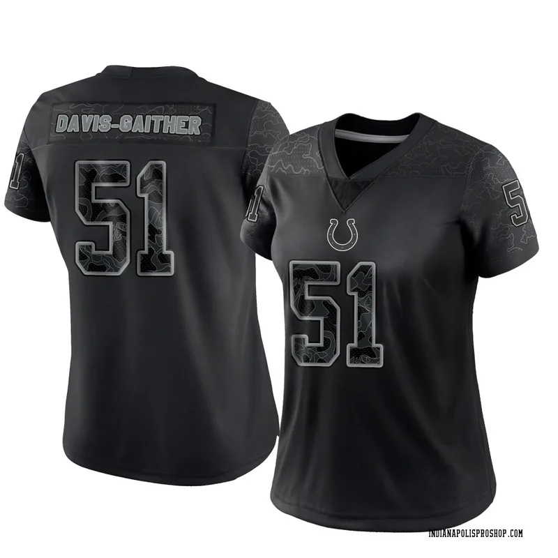 Black Women's Akeem Davis-Gaither Indianapolis Colts Limited Reflective Jersey