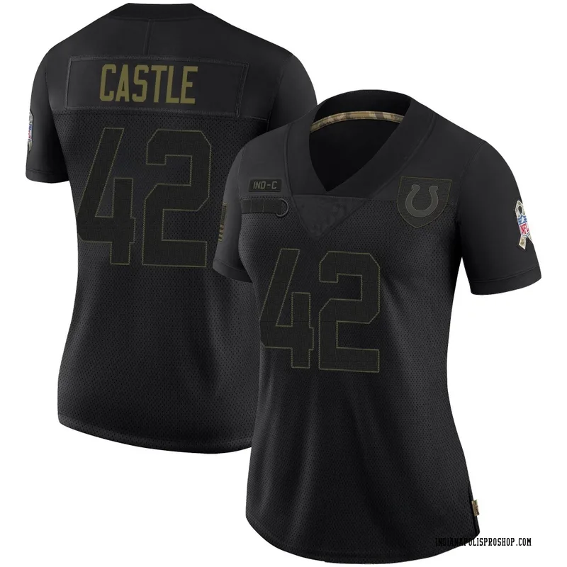 Black Women's Anderson Castle Indianapolis Colts Limited 2020 Salute To Service Jersey