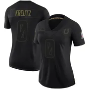 Black Women's Josh Kreutz Indianapolis Colts Limited 2020 Salute To Service Jersey