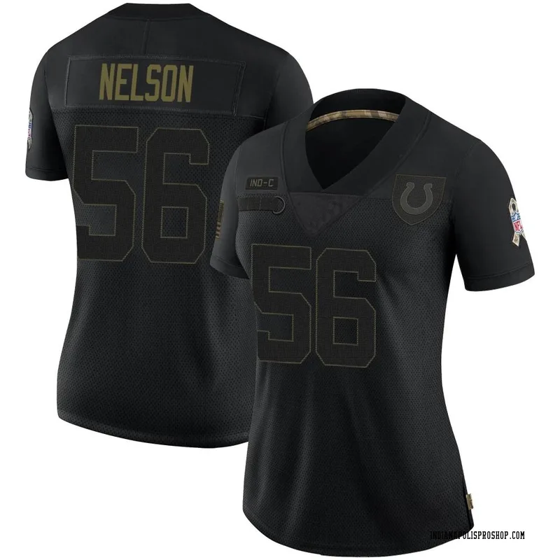 Black Women's Quenton Nelson Indianapolis Colts Limited 2020 Salute To Service Jersey