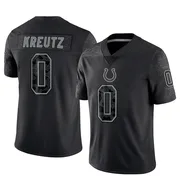 Black Youth Josh Kreutz Indianapolis Colts Limited Reflective Jersey