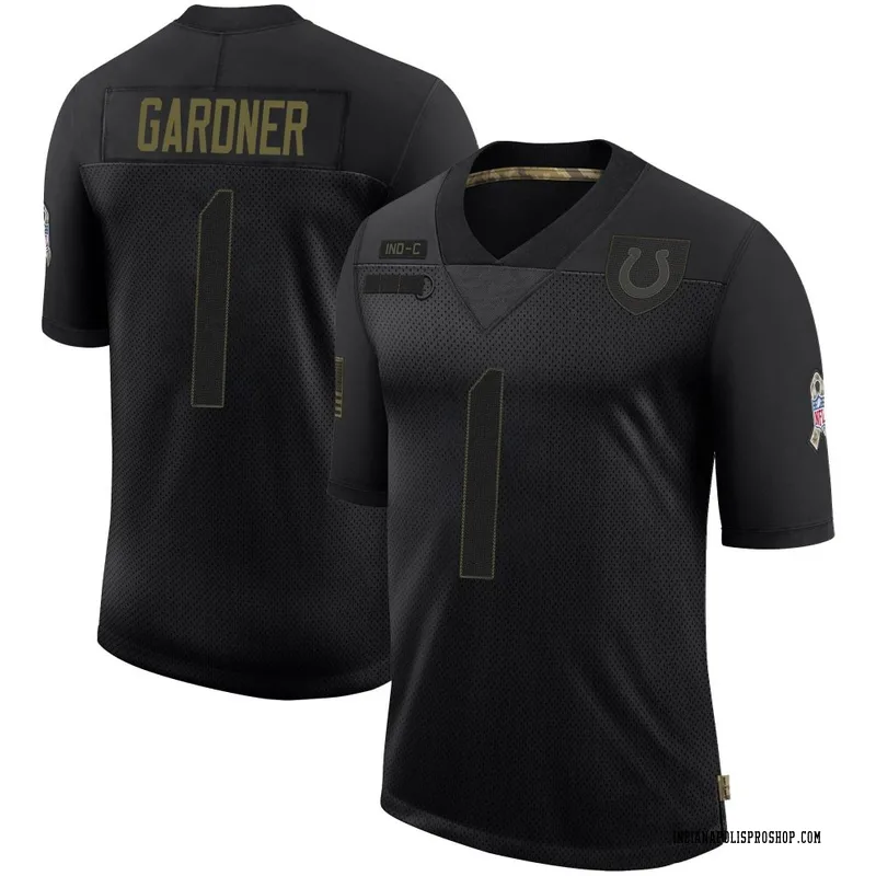 Black Youth Sauce Gardner Indianapolis Colts Limited 2020 Salute To Service Jersey