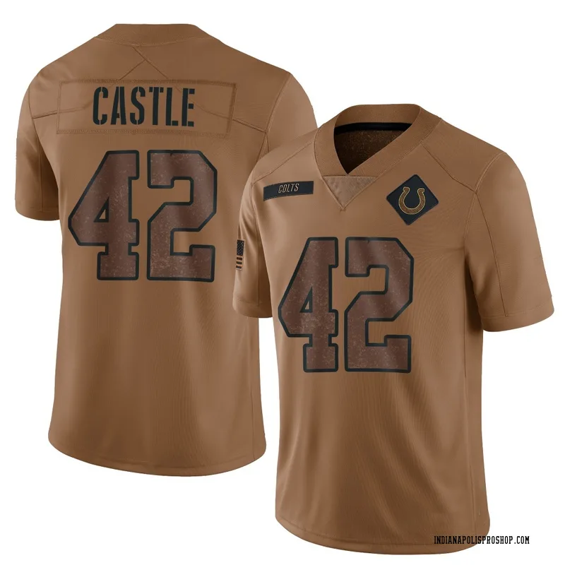 Brown Youth Anderson Castle Indianapolis Colts Limited 2023 Salute To Service Jersey