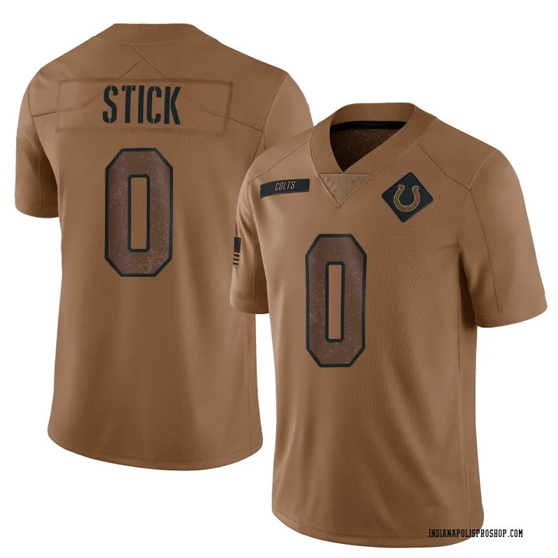 Brown Youth Easton Stick Indianapolis Colts Limited 2023 Salute To Service Jersey
