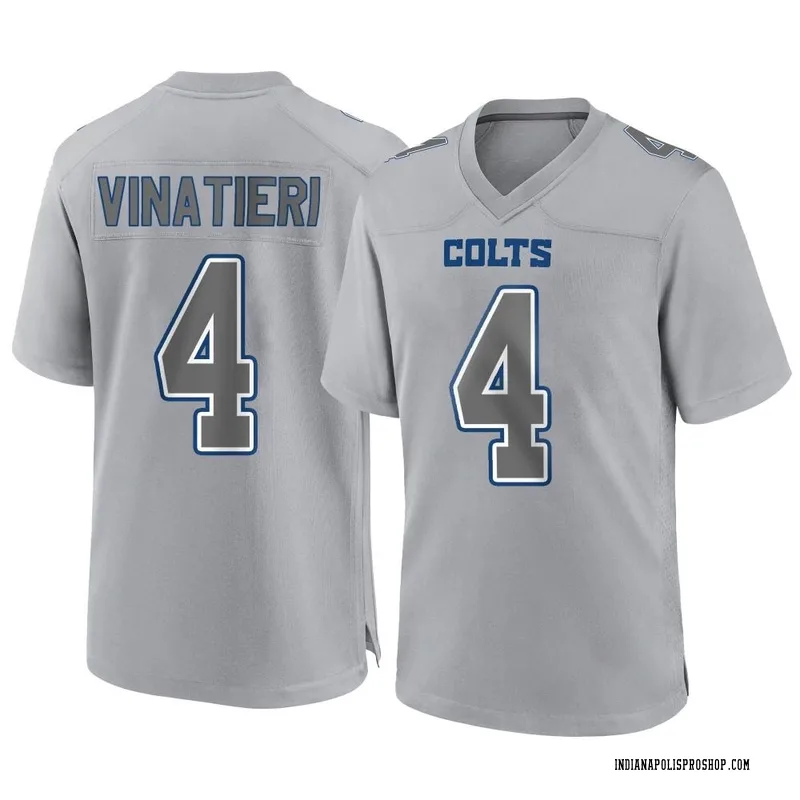 Gray Men's Adam Vinatieri Indianapolis Colts Game Atmosphere Fashion Jersey