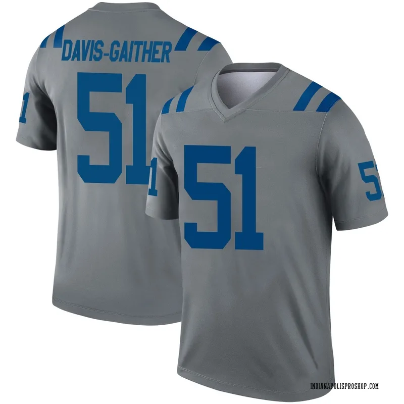 Gray Youth Akeem Davis-Gaither Indianapolis Colts Legend Inverted Jersey