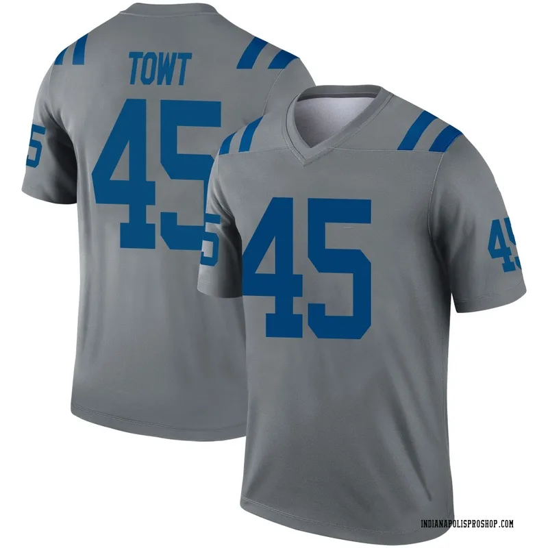 Gray Youth Carson Towt Indianapolis Colts Legend Inverted Jersey