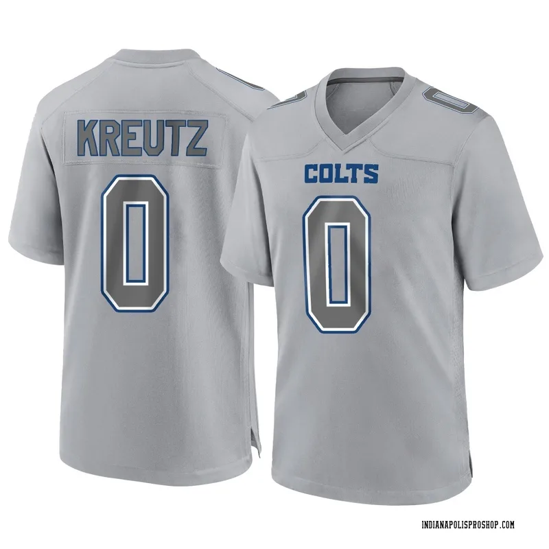 Gray Youth Josh Kreutz Indianapolis Colts Game Atmosphere Fashion Jersey