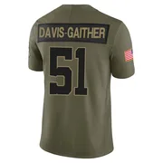 Olive Men's Akeem Davis-Gaither Indianapolis Colts Limited Sr. 2025 Salute to Service Jersey