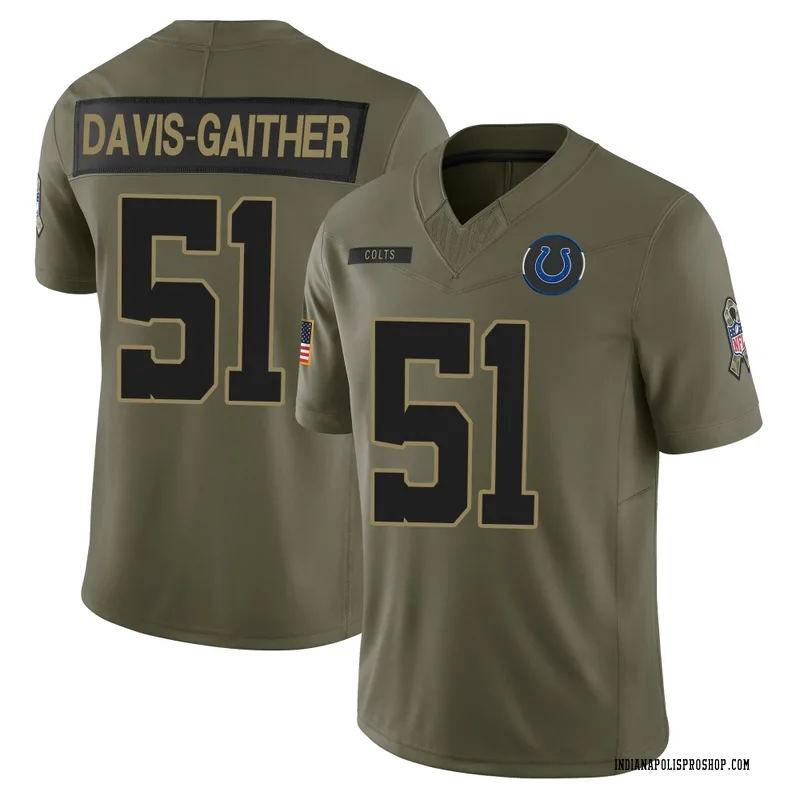 Olive Men's Akeem Davis-Gaither Indianapolis Colts Limited Sr. 2025 Salute to Service Jersey