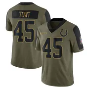 Olive Men's Carson Towt Indianapolis Colts Limited 2021 Salute To Service Jersey