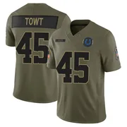 Olive Men's Carson Towt Indianapolis Colts Limited Sr. 2025 Salute to Service Jersey