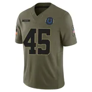 Olive Men's Carson Towt Indianapolis Colts Limited Sr. 2025 Salute to Service Jersey