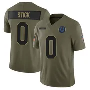 Olive Men's Easton Stick Indianapolis Colts Limited Sr. 2025 Salute to Service Jersey
