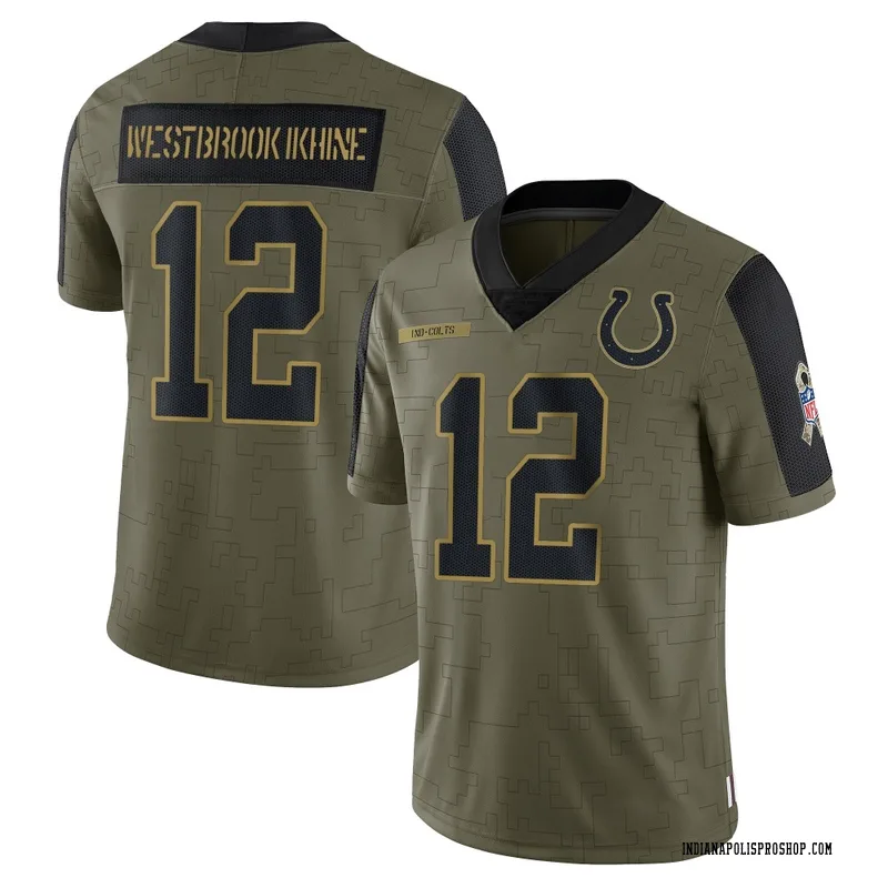 Olive Men's Nick Westbrook-Ikhine Indianapolis Colts Limited 2021 Salute To Service Jersey