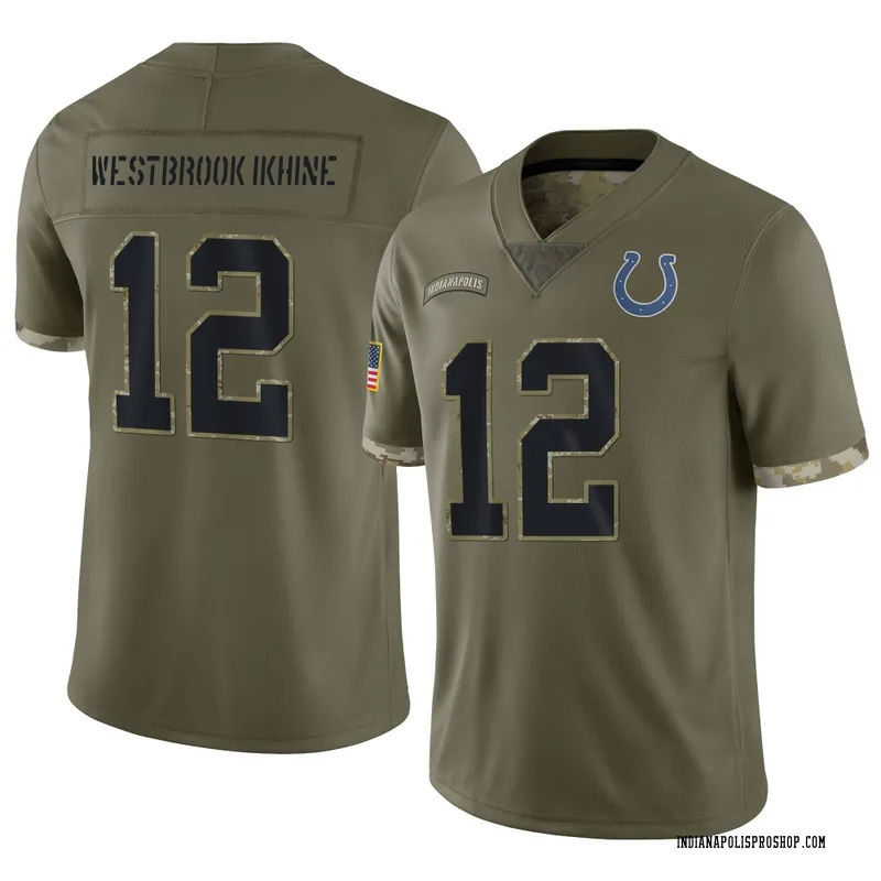 Olive Men's Nick Westbrook-Ikhine Indianapolis Colts Limited 2022 Salute To Service Jersey