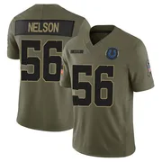Olive Men's Quenton Nelson Indianapolis Colts Limited Sr. 2025 Salute to Service Jersey