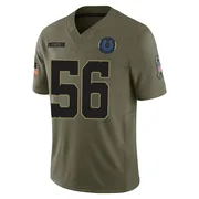 Olive Men's Quenton Nelson Indianapolis Colts Limited Sr. 2025 Salute to Service Jersey