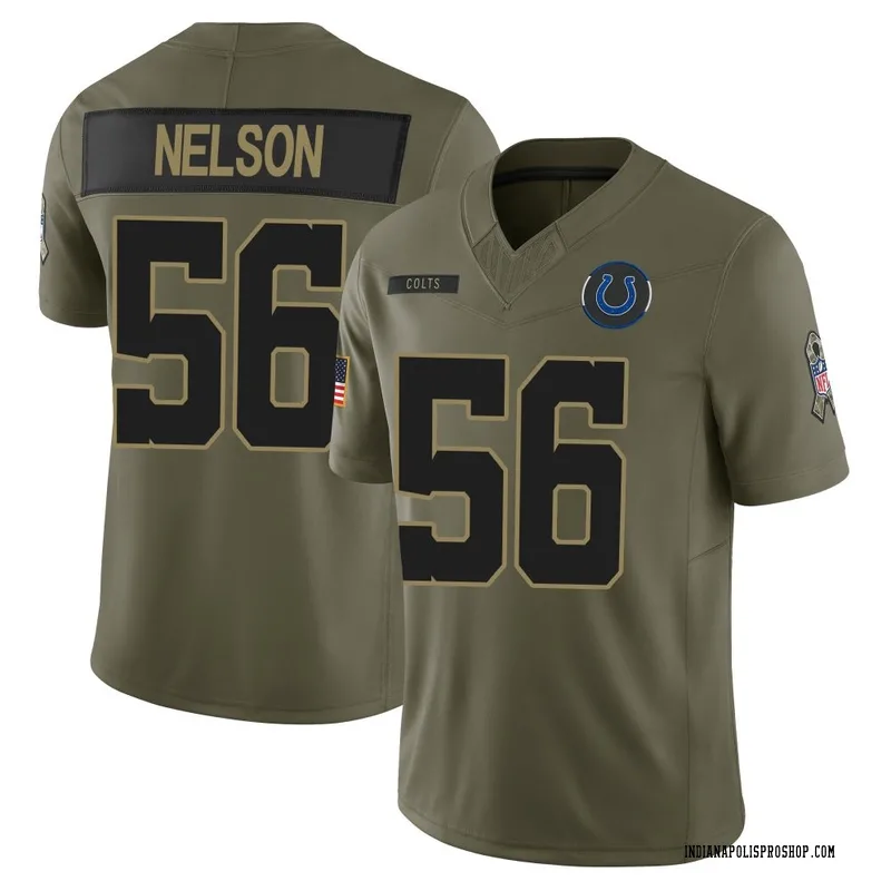 Olive Men's Quenton Nelson Indianapolis Colts Limited Sr. 2025 Salute to Service Jersey