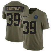 Olive Men's Rob Carter Jr. Indianapolis Colts Limited Sr. 2025 Salute to Service Jersey