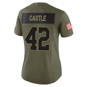 Olive Women's Anderson Castle Indianapolis Colts Limited Sr. 2025 Salute to Service Jersey