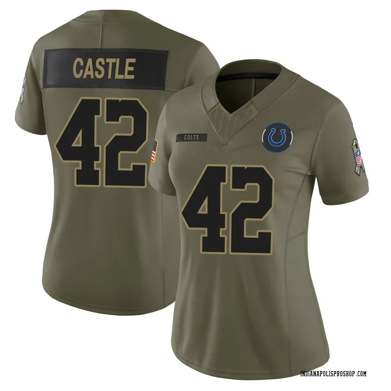 Olive Women's Anderson Castle Indianapolis Colts Limited Sr. 2025 Salute to Service Jersey