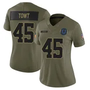 Olive Women's Carson Towt Indianapolis Colts Limited Sr. 2025 Salute to Service Jersey