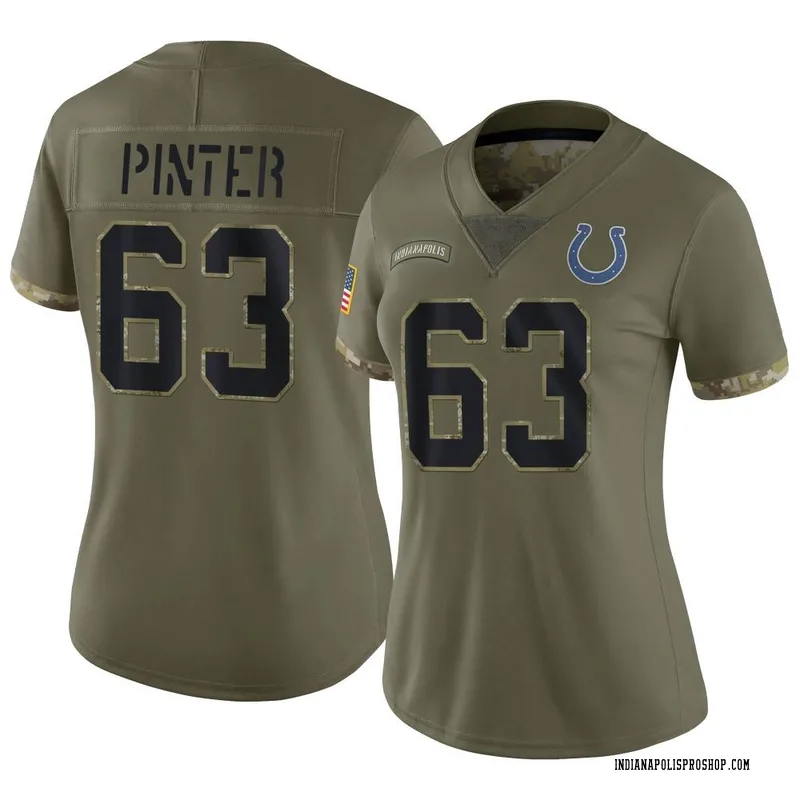 Olive Women's Danny Pinter Indianapolis Colts Limited 2022 Salute To Service Jersey