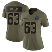 Olive Women's Danny Pinter Indianapolis Colts Limited Sr. 2025 Salute to Service Jersey