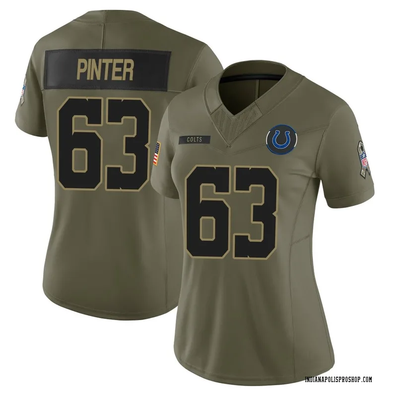 Olive Women's Danny Pinter Indianapolis Colts Limited Sr. 2025 Salute to Service Jersey