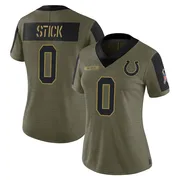 Olive Women's Easton Stick Indianapolis Colts Limited 2021 Salute To Service Jersey