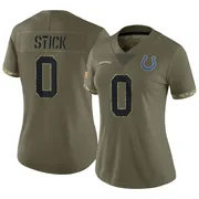 Olive Women's Easton Stick Indianapolis Colts Limited 2022 Salute To Service Jersey