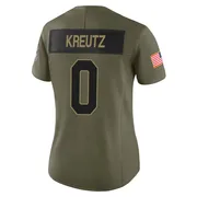 Olive Women's Josh Kreutz Indianapolis Colts Limited Sr. 2025 Salute to Service Jersey