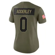 Olive Women's Nasir Adderley Indianapolis Colts Limited Sr. 2025 Salute to Service Jersey