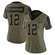 Olive Women's Nick Westbrook-Ikhine Indianapolis Colts Limited 2021 Salute To Service Jersey