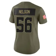 Olive Women's Quenton Nelson Indianapolis Colts Limited Sr. 2025 Salute to Service Jersey
