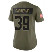 Olive Women's Rob Carter Jr. Indianapolis Colts Limited Sr. 2025 Salute to Service Jersey