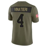Olive Youth Adam Vinatieri Indianapolis Colts Limited Sr. 2025 Salute to Service Jersey