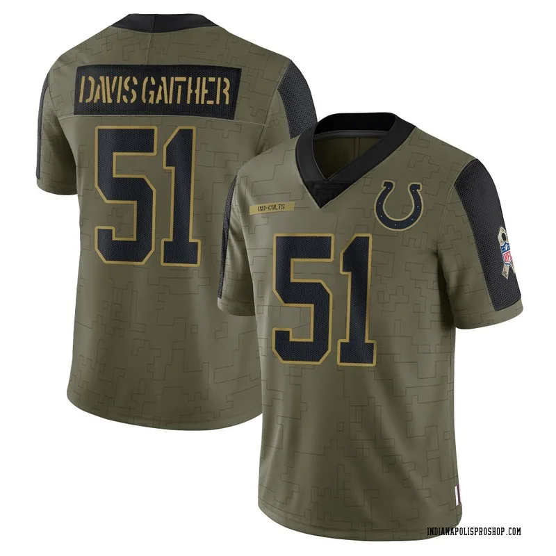 Olive Youth Akeem Davis-Gaither Indianapolis Colts Limited 2021 Salute To Service Jersey