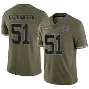 Olive Youth Akeem Davis-Gaither Indianapolis Colts Limited 2022 Salute To Service Jersey