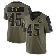 Olive Youth Carson Towt Indianapolis Colts Limited 2021 Salute To Service Jersey