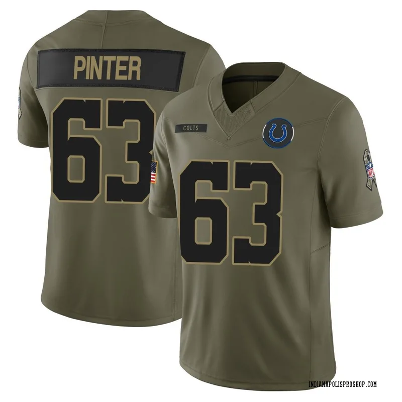 Olive Youth Danny Pinter Indianapolis Colts Limited Sr. 2025 Salute to Service Jersey
