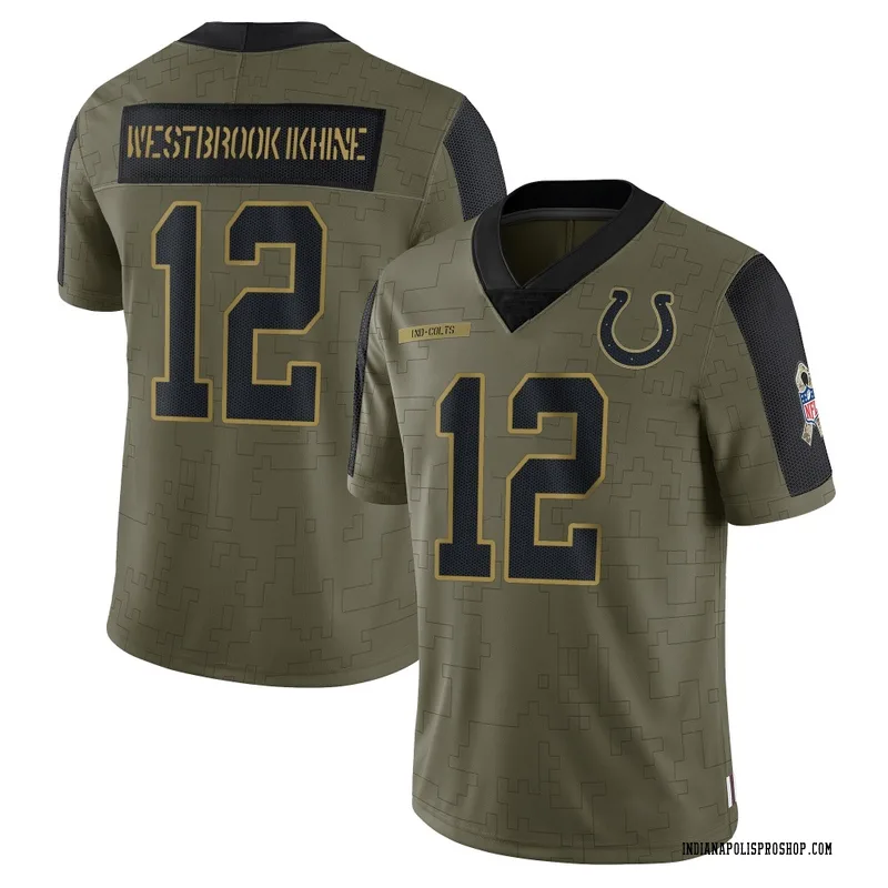 Olive Youth Nick Westbrook-Ikhine Indianapolis Colts Limited 2021 Salute To Service Jersey