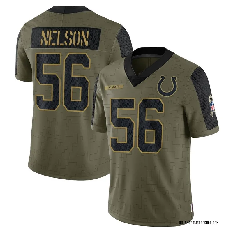 Olive Youth Quenton Nelson Indianapolis Colts Limited 2021 Salute To Service Jersey