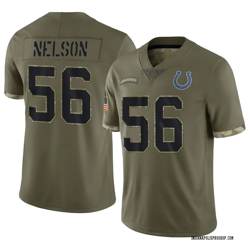 Olive Youth Quenton Nelson Indianapolis Colts Limited 2022 Salute To Service Jersey